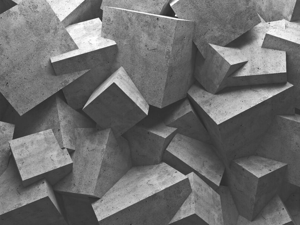 Stapel betonblokken Stapel betonblokken