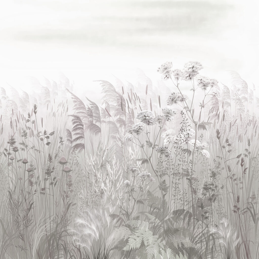 Veld met gras en bloemen Veld met gras en bloemen