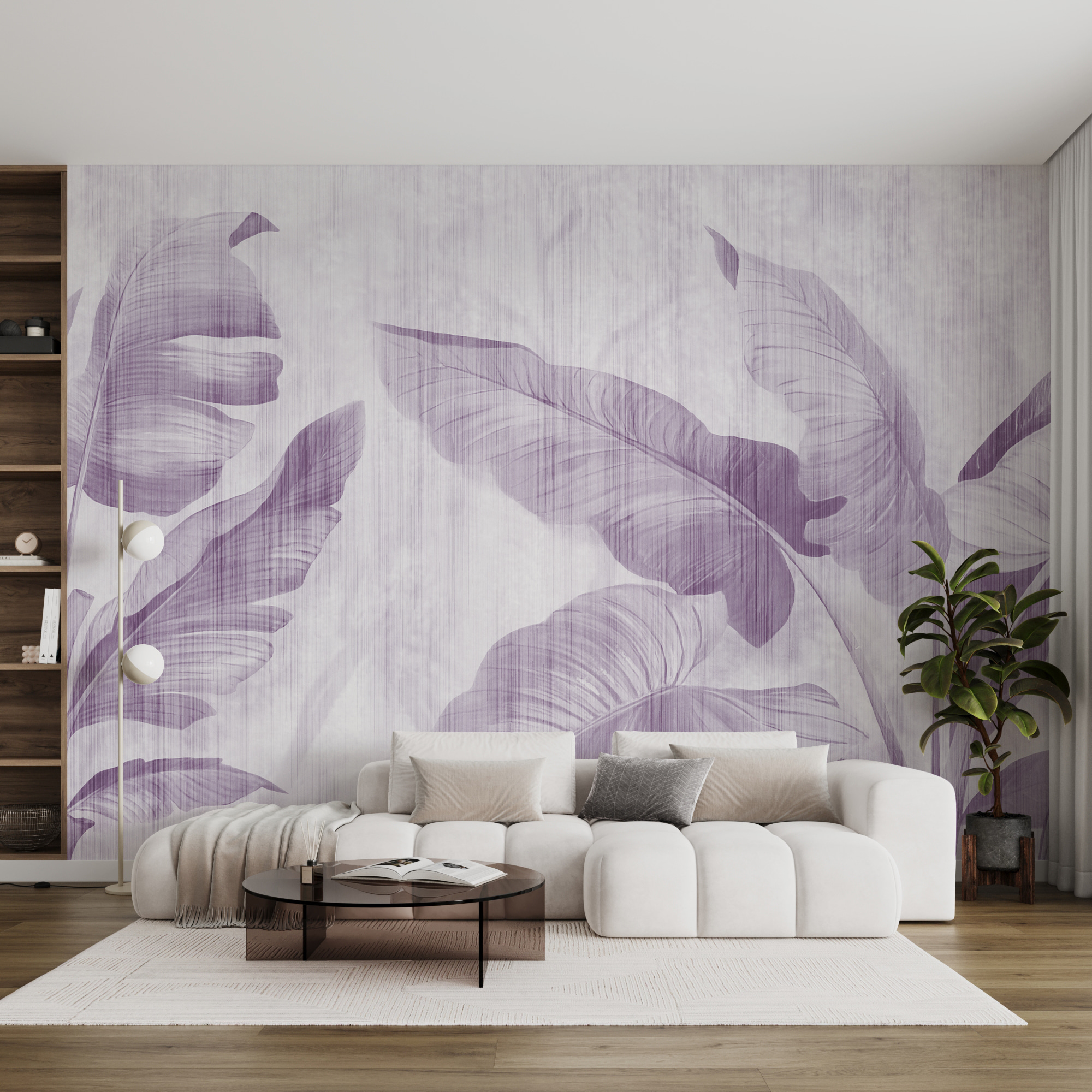Elegant foliage in soft lavender tones