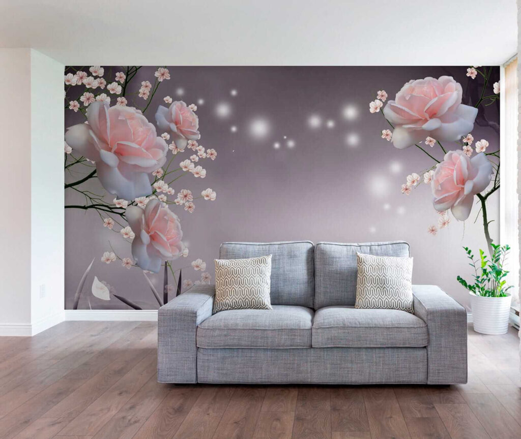 Pink flowers and white flowers