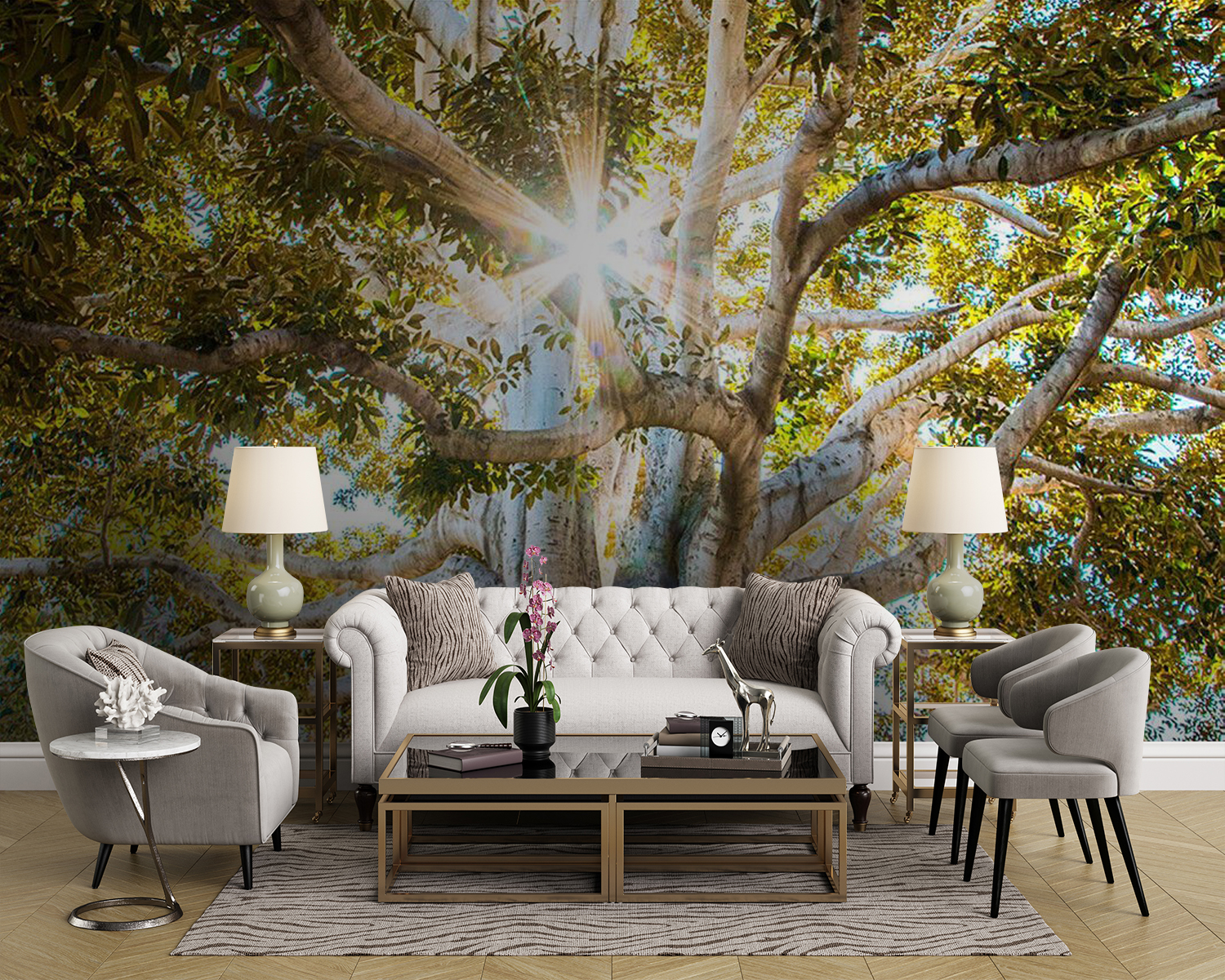 u01271pig43m - Majestueuze boom in stralend zonlicht - tegory