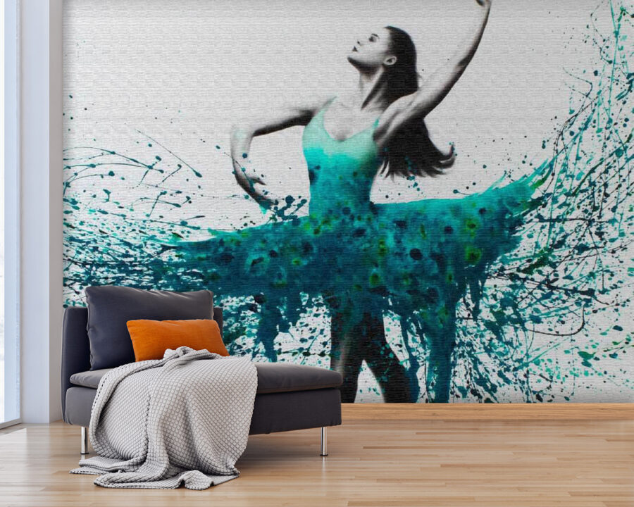 Dansende vrouw in een blauwe jurk u01519pig25 900x720 - Dansende vrouw in een blauwe jurk - tegory