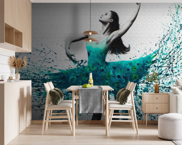Dansende vrouw in een blauwe jurk u01519pik119m 600x480 - Dansende vrouw in een blauwe jurk - tegory