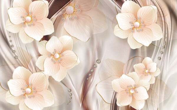 Delicate bloemen tegen een zachte achtergrond Delicate bloemen tegen een zachte achtergrond
