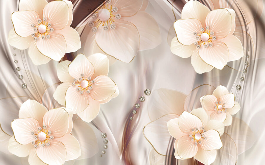 Delicate bloemen tegen een zachte achtergrond