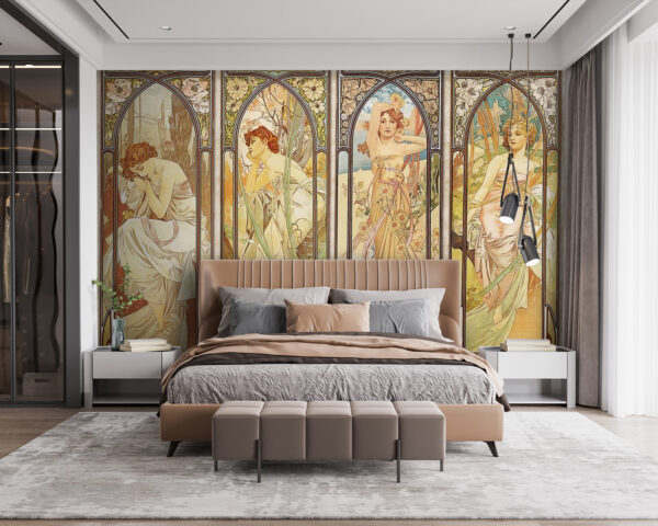 Groep vrouwen in art nouveau-stijl u02014pib115 600x480 - Groep vrouwen in art nouveau-stijl - tegory