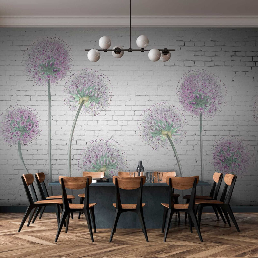 Painting of purple flowers Painting of purple flowers