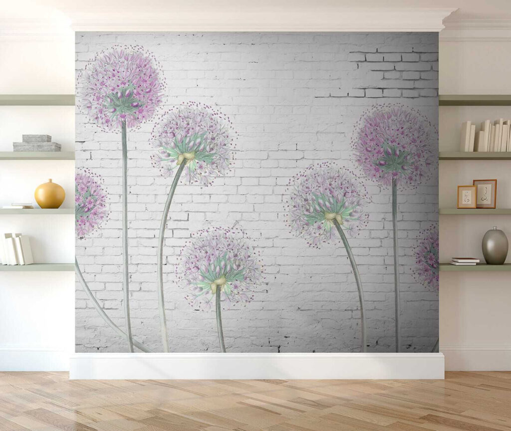 Painting of purple flowers Painting of purple flowers