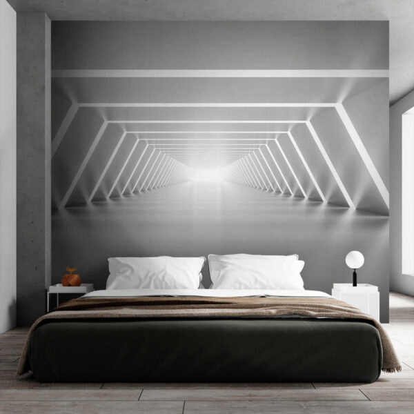Een witte kamer met verlichting Een witte kamer met verlichting
