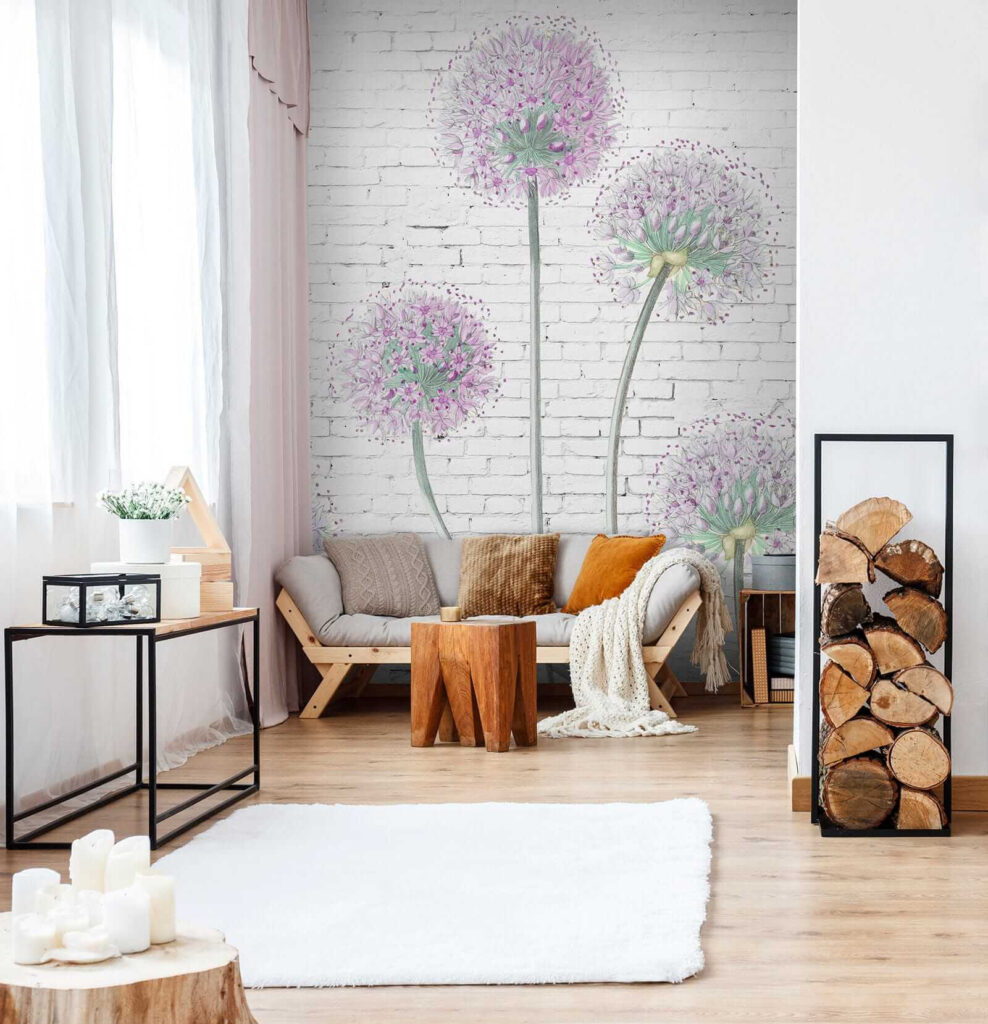 Painting of purple flowers Painting of purple flowers