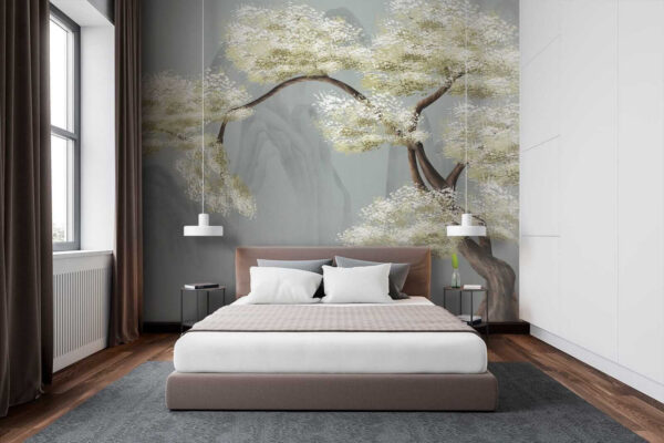Boom met witte bloemen Boom met witte bloemen
