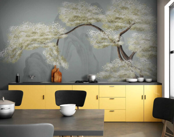 Boom met witte bloemen Boom met witte bloemen