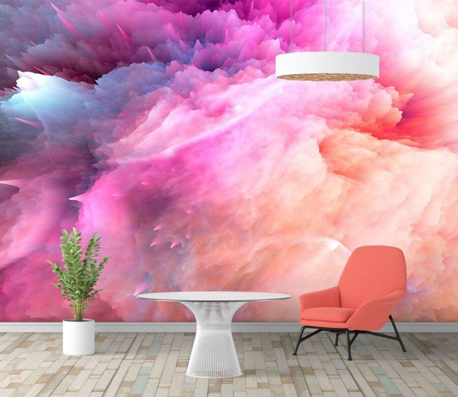 Fotobehang Kleurrijke rookwolk