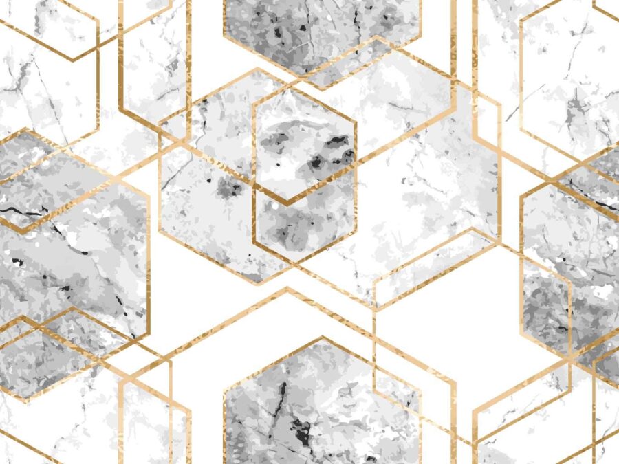 Elegant ontwerp met hexagonaal marmerpatroon