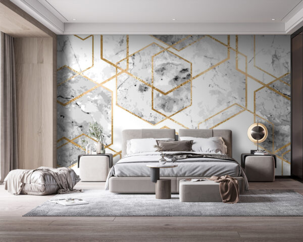 Elegant ontwerp met hexagonaal marmerpatroon Elegant ontwerp met hexagonaal marmerpatroon