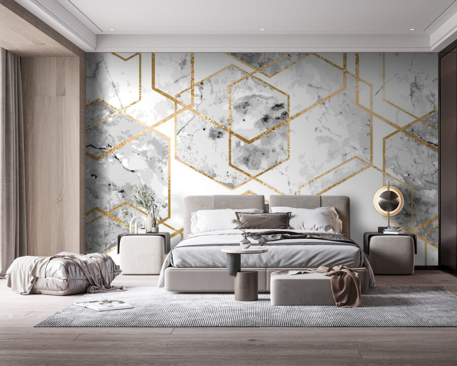 Elegant ontwerp met hexagonaal marmerpatroon