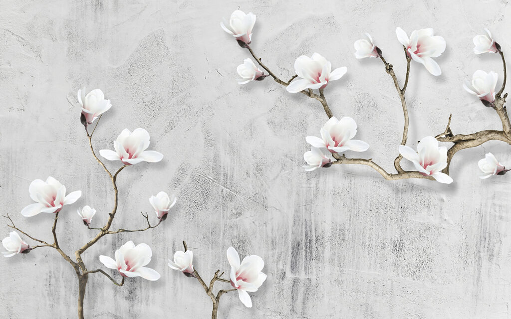 Witte bloemen op een witte achtergrond Witte bloemen op een witte achtergrond