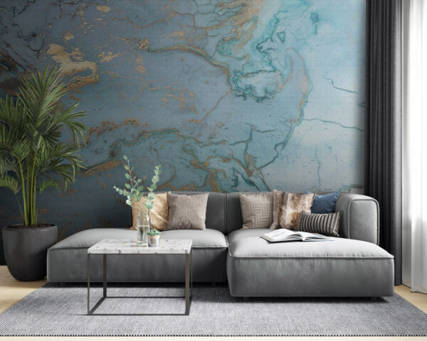 Elegante abstracte aqua en metallic kunst Elegante abstracte aqua en metallic kunst