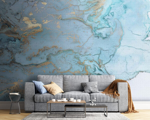 Elegante abstracte aqua en metallic kunst Elegante abstracte aqua en metallic kunst