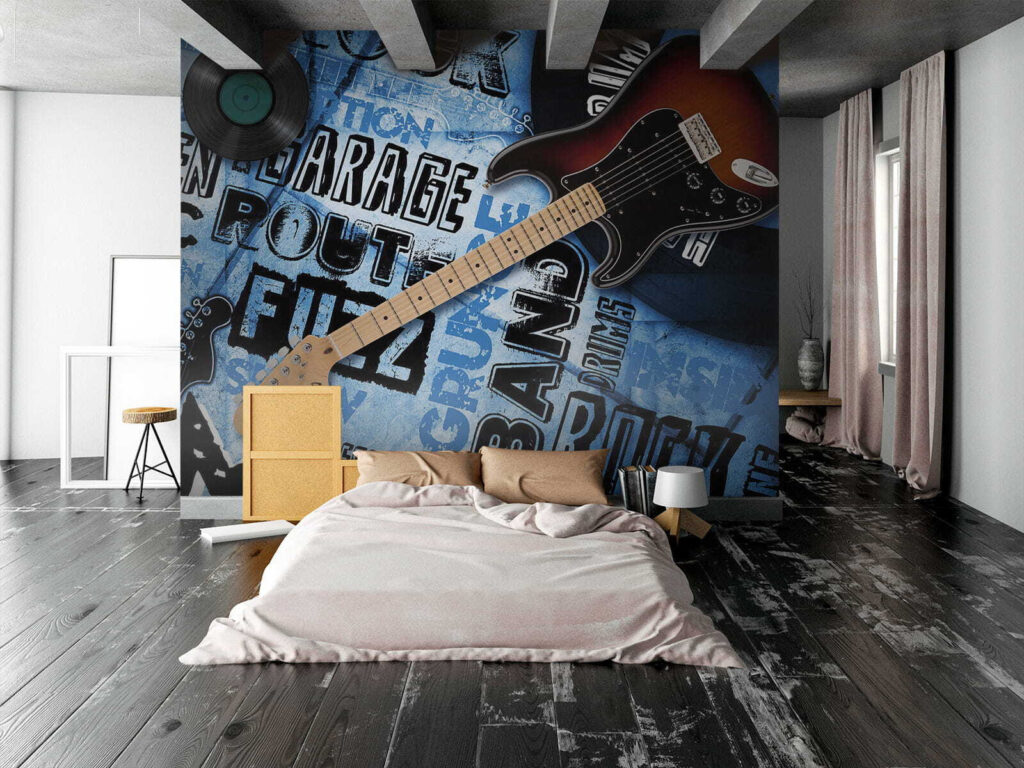 u06794pib2m 1024x768 - Gitaar en plaat op een blauwe achtergrond