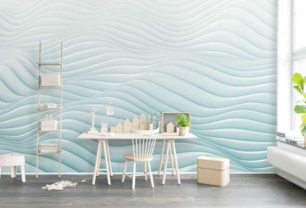 Wit en blauw golvend patroon u06882piw1m 600x407 - Wit en blauw golvend patroon
