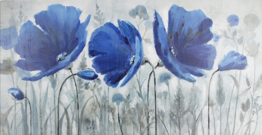 Fotobehang Schilderij van blauwe bloemen - Afbeelding 11