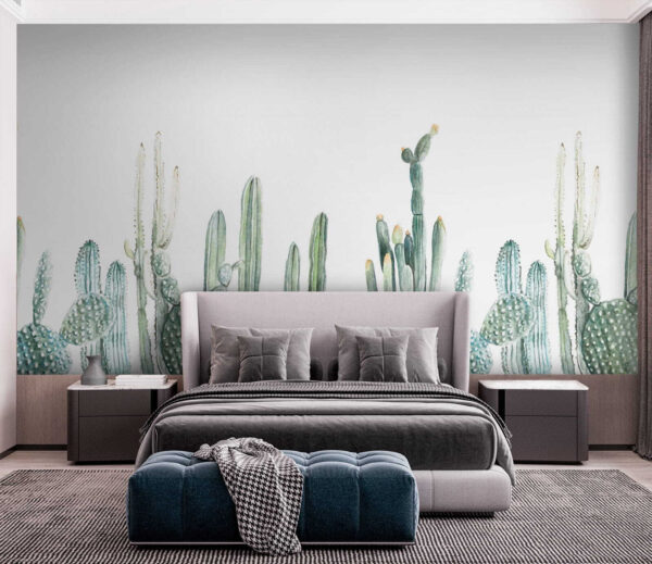 Groep cactussen op witte achtergrond Groep cactussen op witte achtergrond