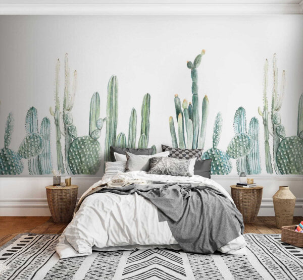 Groep cactussen op witte achtergrond Groep cactussen op witte achtergrond