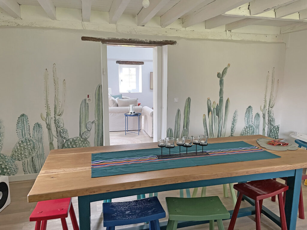 Group of cactuses on a white background Group of cactuses on a white background