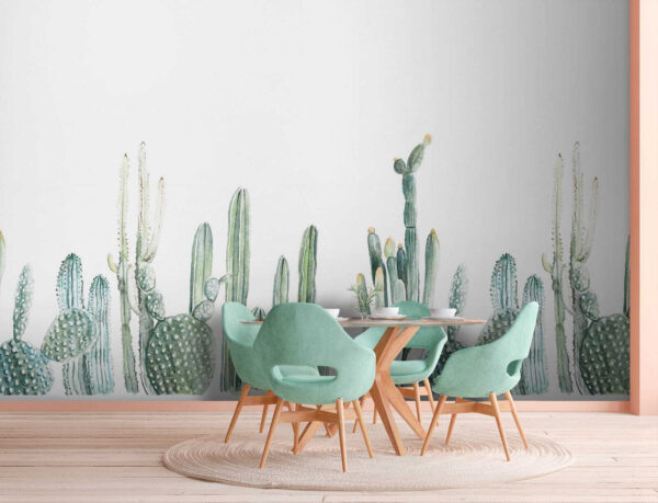 Groep cactussen op witte achtergrond Groep cactussen op witte achtergrond