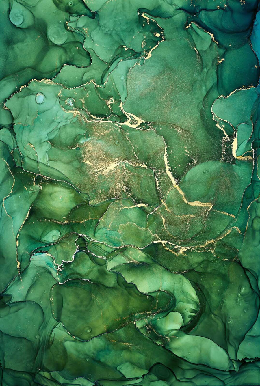 Fotobehang Abstracte lagen van diepgroene tinten - Afbeelding 2