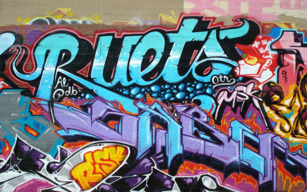 Muur met graffiti Muur met graffiti
