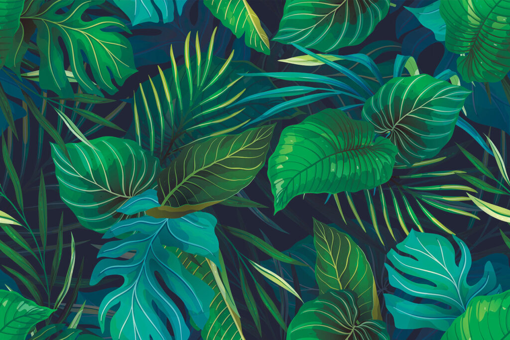 Weelderig groen in levendige kleuren Weelderig groen in levendige kleuren