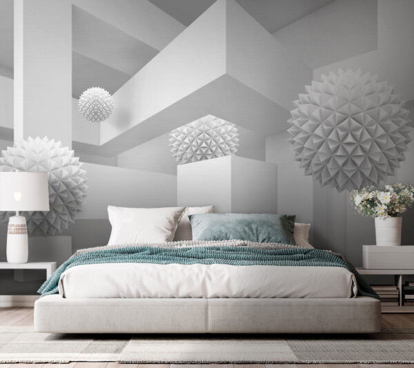 Witte kamer met witte ballen Witte kamer met witte ballen