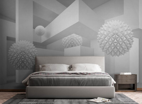 Witte kamer met witte ballen Witte kamer met witte ballen