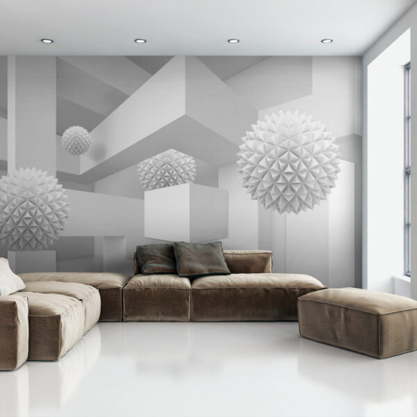 Witte kamer met witte ballen Witte kamer met witte ballen