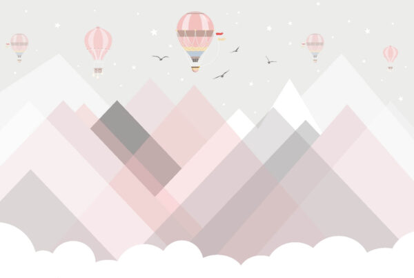 Luchtballonnen boven bergen Luchtballonnen boven bergen