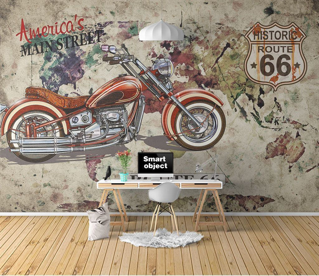 Motorfiets op een kaart u16173piw1m - Motorfiets op een kaart - tegory