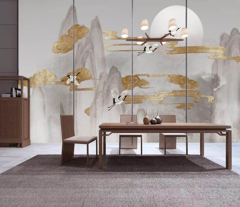 Schilderij van vliegende vogels in de lucht u16241piq1m - Schilderij van vliegende vogels in de lucht - tegory