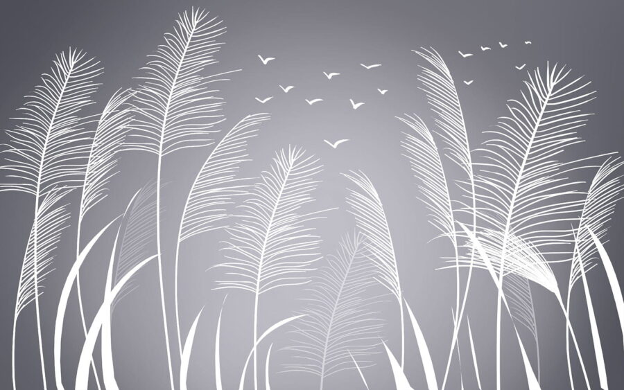 Witte veren en vogels vliegen in de lucht Witte veren en vogels vliegen in de lucht