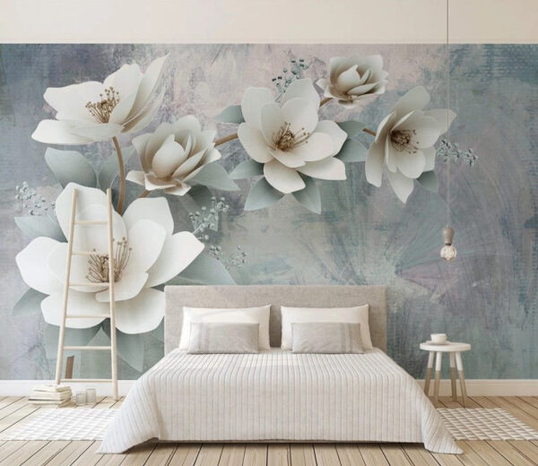 Witte bloemen aan een tak Witte bloemen aan een tak