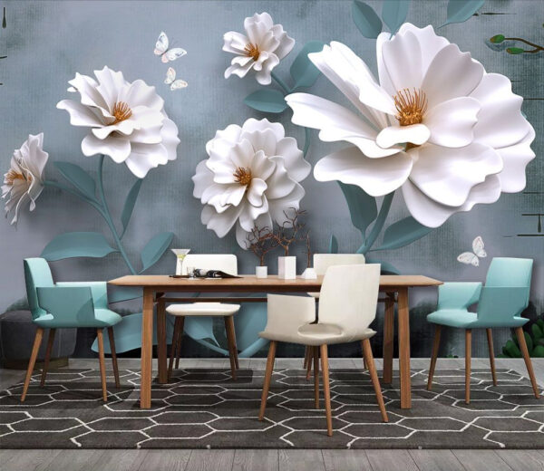 Witte bloemen met vlinders u19483piq1m 600x520 - Witte bloemen met vlinders - tegory