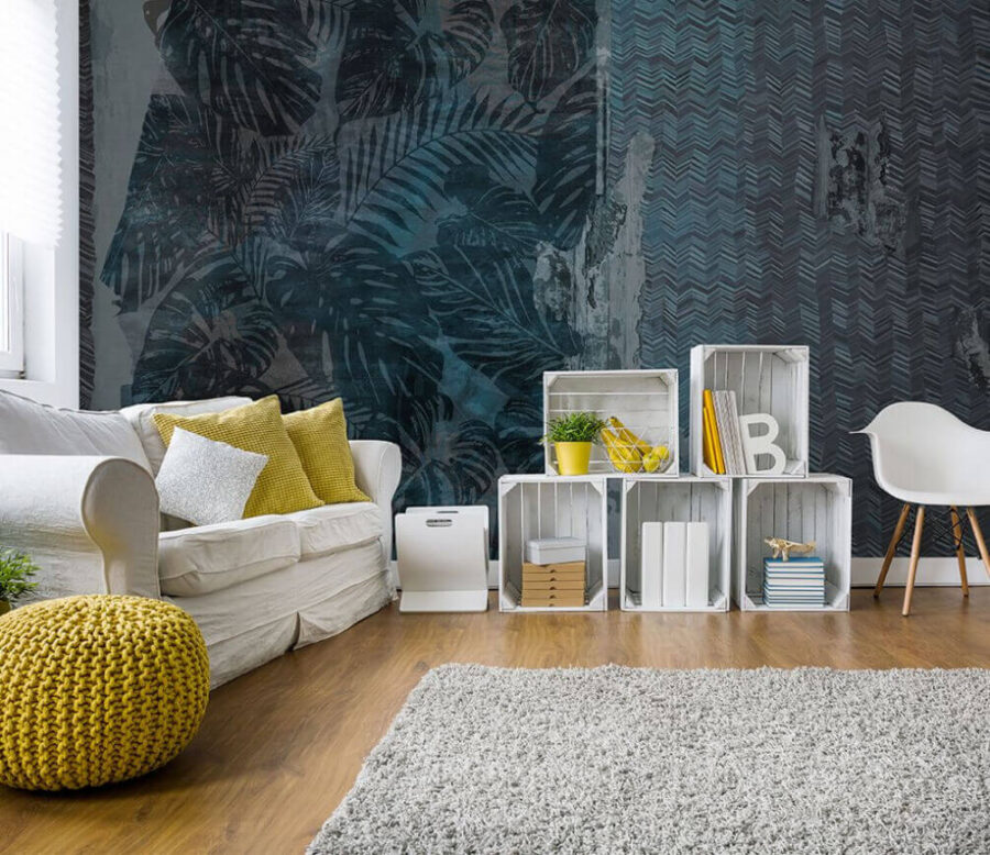 Blauw en zwart patroon