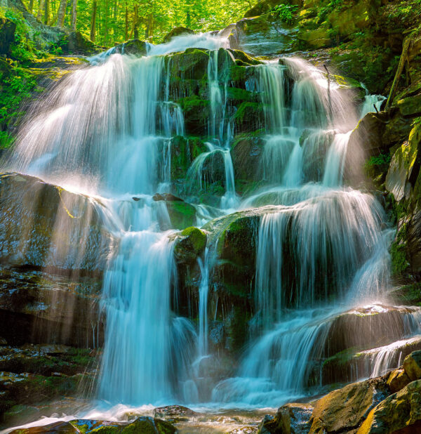 Waterval in het bos Waterval in het bos