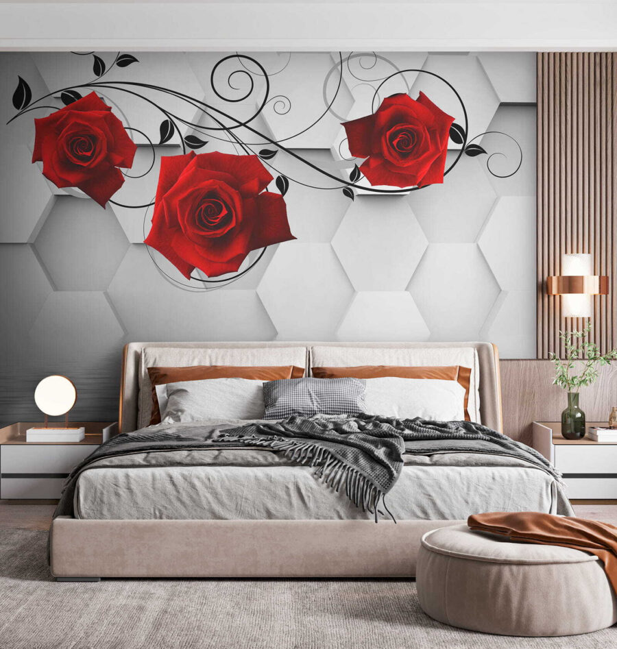Behang met rode rozen en zwarte wijnranken u26421pib1 900x947 - Behang met rode rozen en zwarte wijnranken - tegory