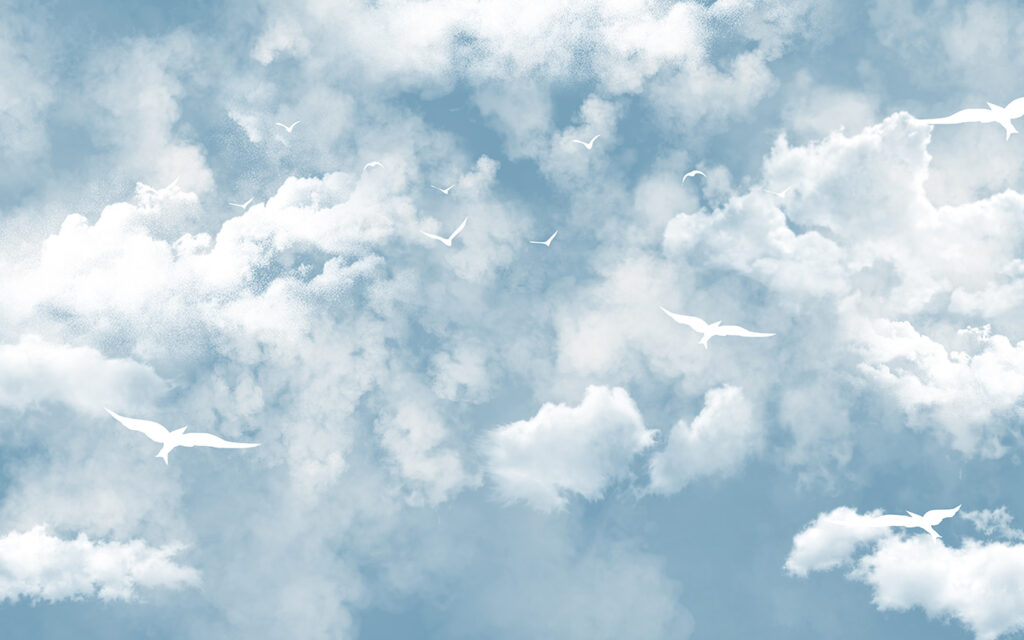 Groep vogels in de lucht Groep vogels in de lucht
