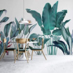 Fotobehang Groep groene bladeren