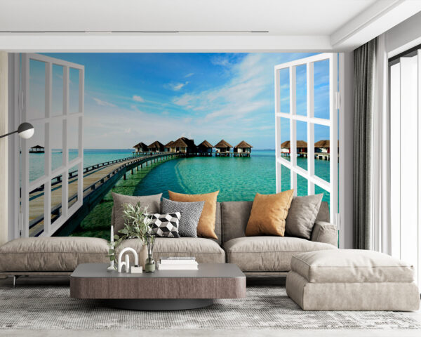 Brug naar een strand Brug naar een strand