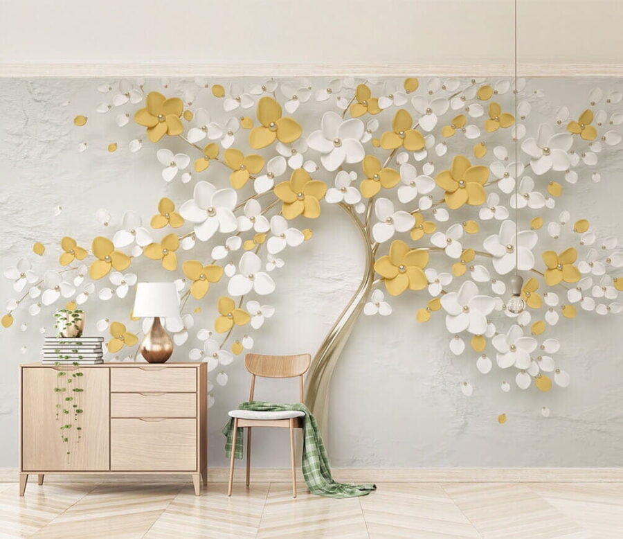 Bloemenboom met delicate bloesems
