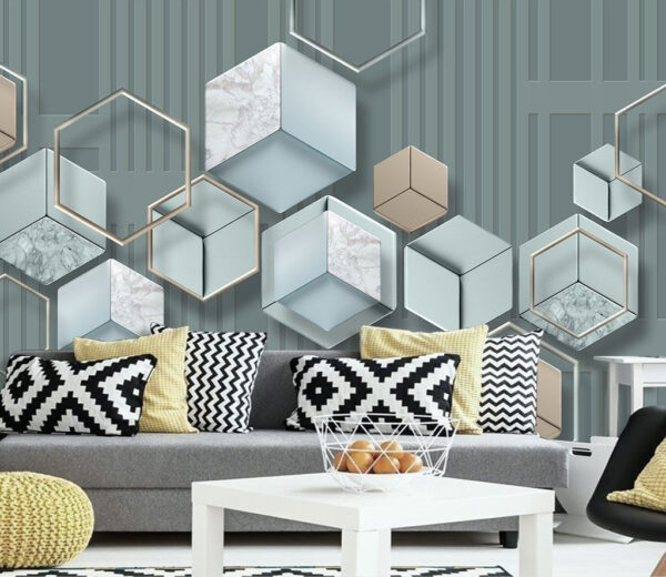 Behang met zeshoeken en geometrische vormen u31212pig1m 600x520 - Behang met zeshoeken en geometrische vormen - tegory